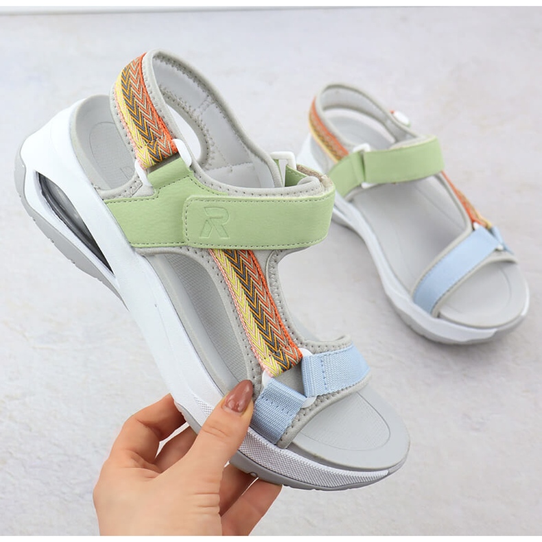 Rieker W3151-90 Sports szandál zöld 1