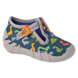 Befado gyerekpapucs csattal 110N495, zöld sárkányokkal 1