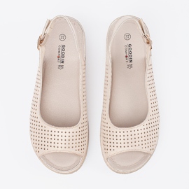 Goodin Könnyű mogyoró kényelmes szandál aranysárga 1