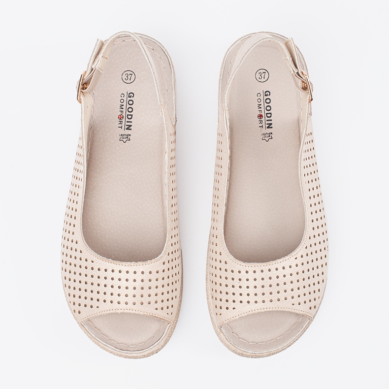 Goodin Könnyű mogyoró kényelmes szandál aranysárga 1