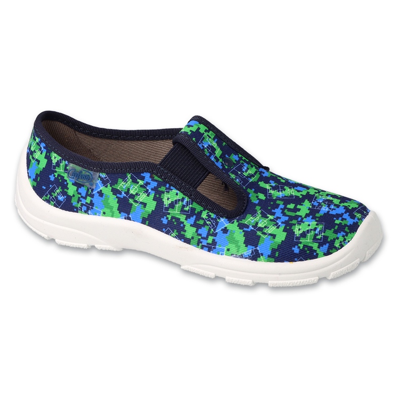Befado gyermek papucs 975y176 Navy-zöld minták sokszínű 1