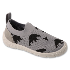 Befado baba papucs szürke 102x005 fekete Appl 1