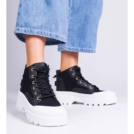 Inna Fekete magas platformú tornacipő Grotta 1