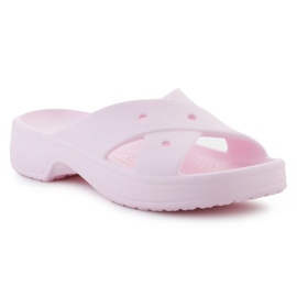 CROCS Classic Womens Cross Strap Flip flops 210840-6ZW rózsaszín 1