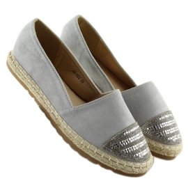 Szürke női espadrillák H8-102 ezüst 2