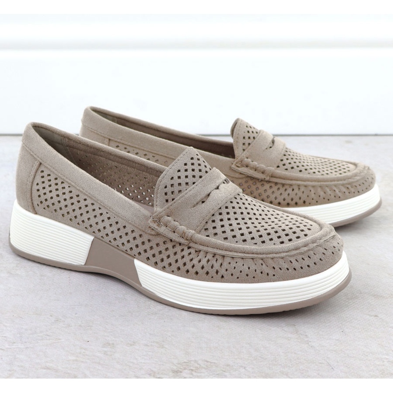 Női szabadmunka cipő a Sergio Leone 095h szürke platformon 2