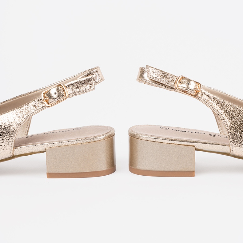 Goodin Arany alacsony, kócos szandál aranysárga 1