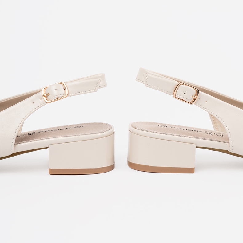 Goodin Könnyű, elegáns, alacsony, káposzta szandál bézs 1