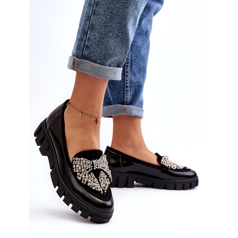 Női patent mokaszin Laura Messi 2785 Fekete 3