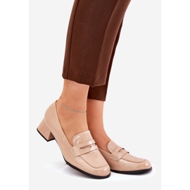 Festett, alacsony sarkú meztelen szivattyúk bézs 1