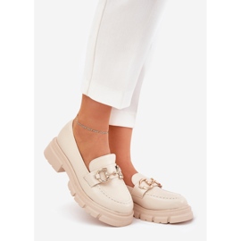 Női öko bőrfajok arany részletekkel bézs 1