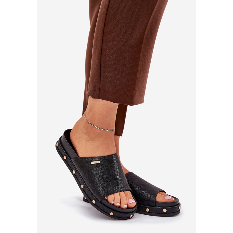 Női papucs flopok a platformon Big Star RR274214 fekete csapokkal 1 Női papucs flopok a platformon Big Star RR274214 fekete csapokkal 1