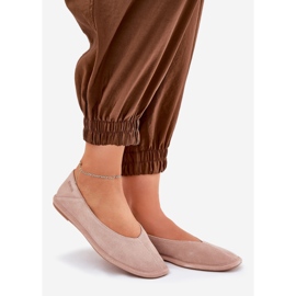 Női velúr ballerinas Big Star RR274081 rózsaszín 1