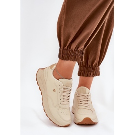 Könnyű női sportcipő Big Star RR274630 Hi-Polish Beige System bézs 2