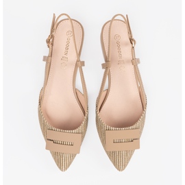 Goodin Taupe szandál nyitott sarkú bézs 2