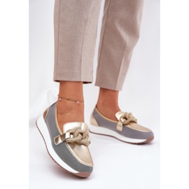 S.Barski Női bőr lehajok, LR51-966 aranyat tartalmazó arany aranysárga 2