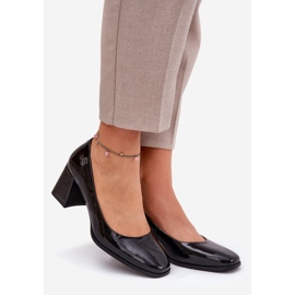 Bőr lakkozott szivattyúk a VinceZa 91130 fekete oszlopon 1