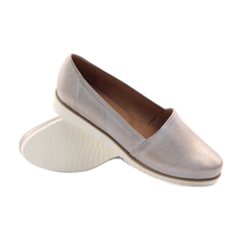 Badura női bézs és arany cipő aranysárga 3