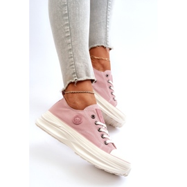 Női tornacipő masszív talpon Big Star NN274129 rózsaszín 1