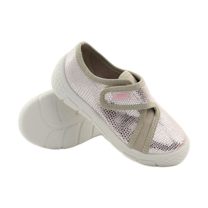 Papucs világos alsó talpbetét SOFT-B Befado rózsaszín szürke barna 3