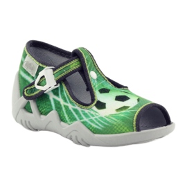 Befado gyerekcipő, papucs 217p093 zöld labdával 1