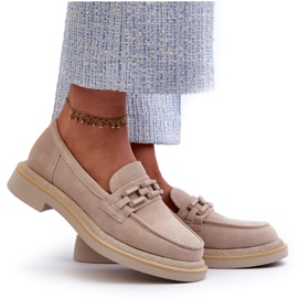 S.Barski Női lapos sarkú bőrfajták dekorációval TW101 könnyű bézs 4 S.Barski Női lapos sarkú bőrfajták dekorációval TW101 könnyű bézs 4