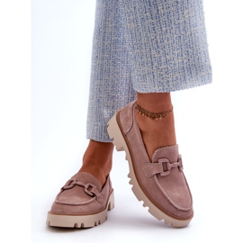 S.Barski Suede Bőr Női Lekeszek dekorációval TW117 rózsaszín 2 S.Barski Suede Bőr Női Lekeszek dekorációval TW117 rózsaszín 2