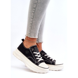 Big Star Női cipők az NN274125 masszív talpon lévő nagy csillagon fekete 1