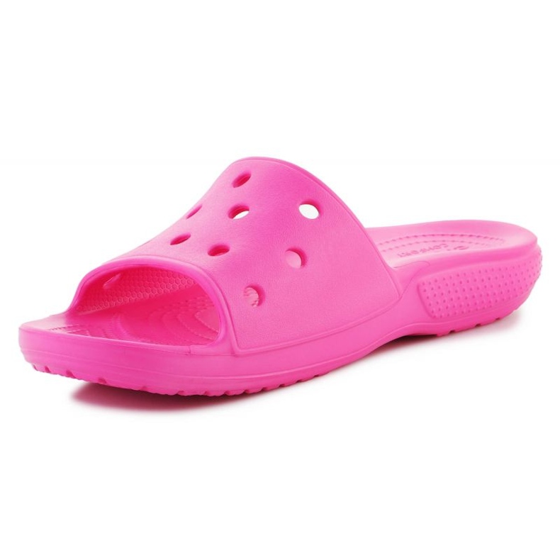 Női nyílt munkás flip flops crocs klasszikus dia 206121-6ub rózsaszín 2
