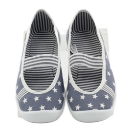 Lány papucsok Befado 193y064 csillagok szürke fehér 4