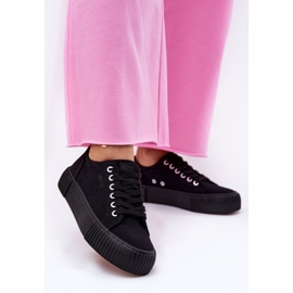 Női anyagi cipők Big Star RR274403 fekete 2
