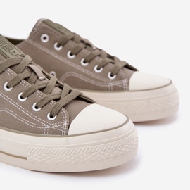 Férfi cipők a Big Star RR174325 platformon zöld 2