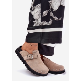 Suede flip -flops női klumkák a platformon Big Star RR274A376 bézs 1 Suede flip -flops női klumkák a platformon Big Star RR274A376 bézs 1