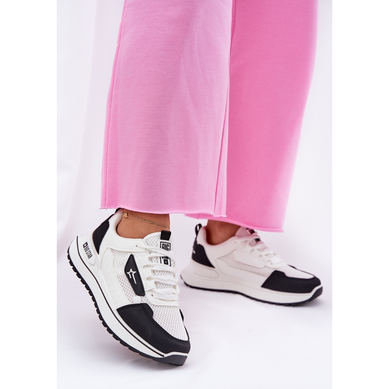 Női sportcipő a platformon Big Star RR274A223 Hi-Poly rendszer fehér és fekete rendszer 2