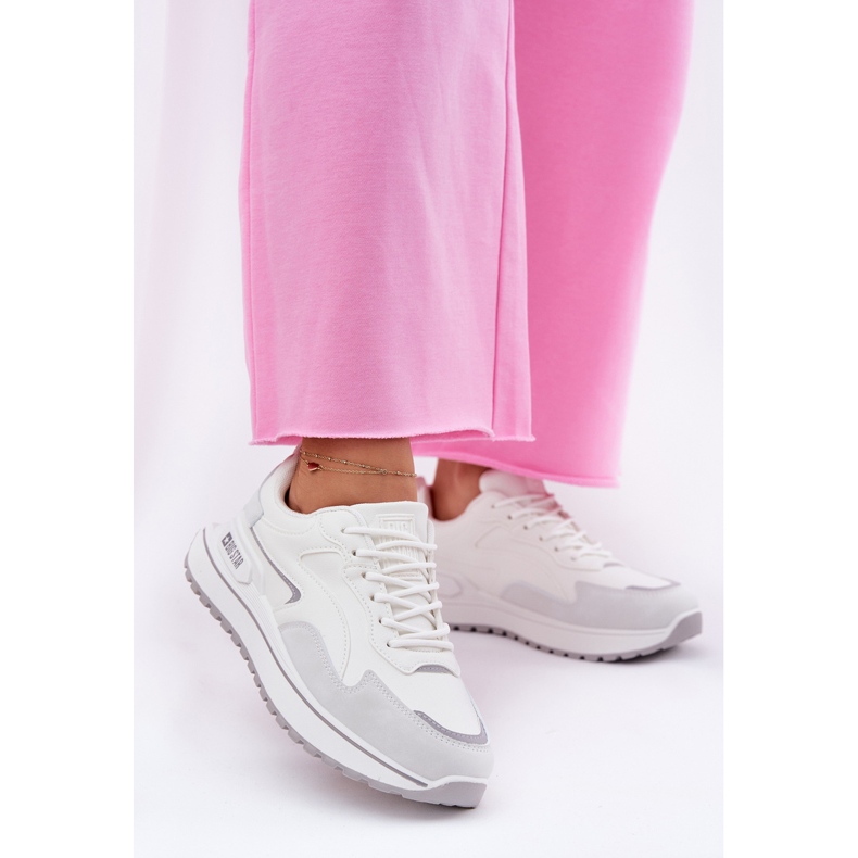 Női cipők Big Star RR274A213 Hi-Poly rendszer fehér rendszer 2