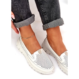 Evento Világos bőr nyitott lokkok 24pb18-6870 fehér 4