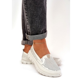 Evento Világos bőr nyitott lokkok 24pb18-6870 fehér 3