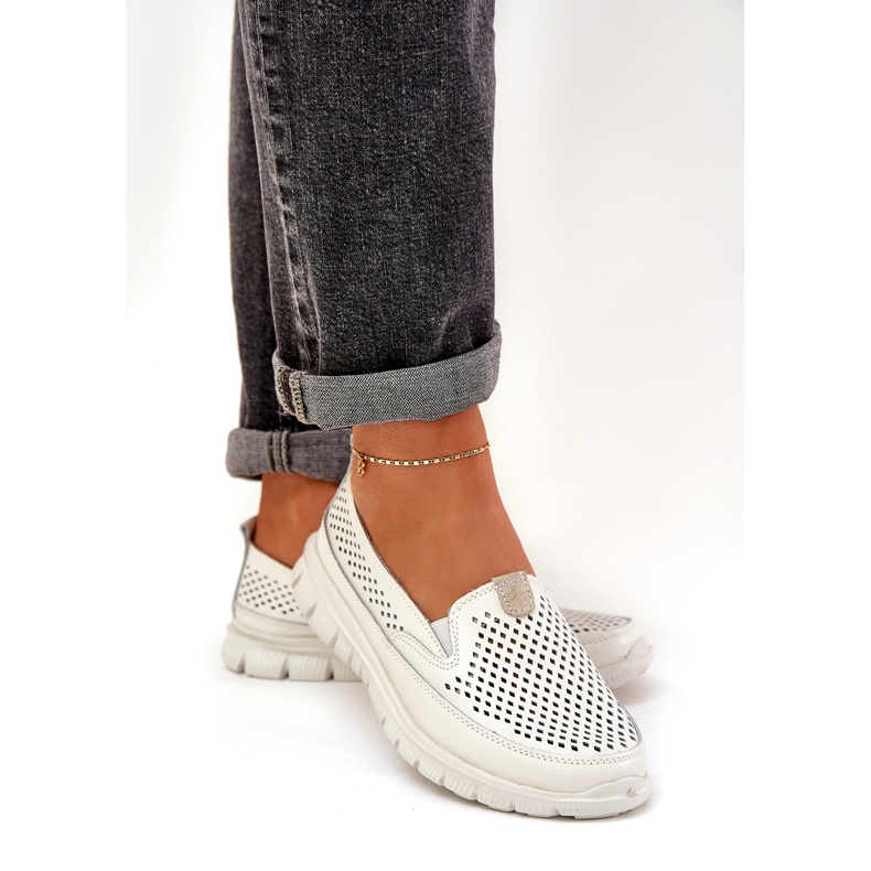 Evento Világos bőr nyitott lokkok 24pb18-6870 fehér 3