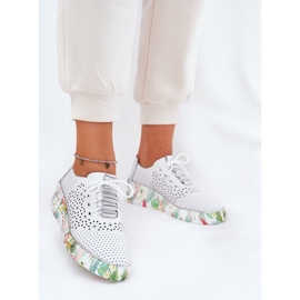 Női bőr cipő Artiker 56C1799 Fehér és ezüst 2