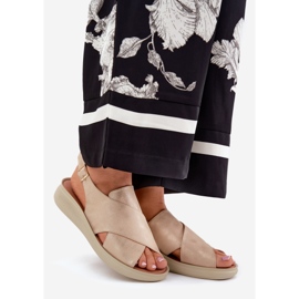 Jezzi Női szandál öko bőr aranyszínű aranysárga 1