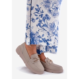 Vinceza Női bőr lehajok arany részletekkel VinZ 88007 sötét bézs 1