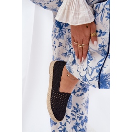 Vinceza Női Espadrilles VinZa 13625 fekete zsinórral 2