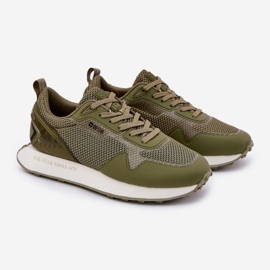 Férfi cipők a Big Star RR174360 Hi-Polish System Platformon zöld 1