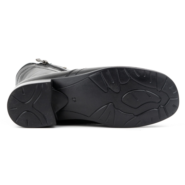 Olivier Női bőr szigetelt csizma két cipzárral 310BB, fekete 5