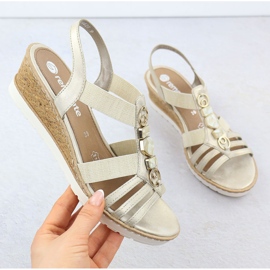 Remonte Női szandál ék az elasztikával arany renovte r6264-91 aranysárga 1