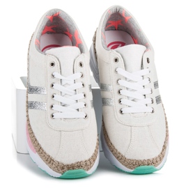 Kylie Fűzős tornacipők, espadrillák barna szürke 1