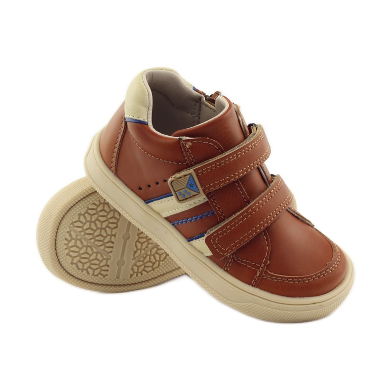 American Club Amerikai 703915-ös bőr bokacsizma sötétkék barna 3