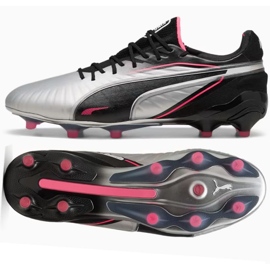 Puma King Ultimate FG/AG 108303-02 labdarúgó cipő ezüst 1
