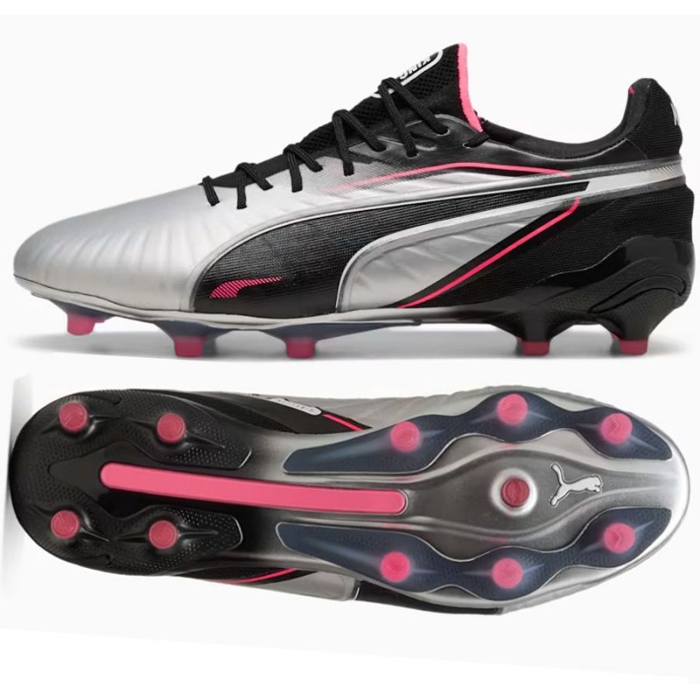 Puma King Ultimate FG/AG 108303-02 labdarúgó cipő ezüst 1