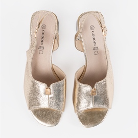 Goodin Velúr arany szandál arany sarok aranysárga 1